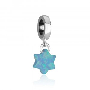 Opal Star of David Charm in Sterling Silver Default Category