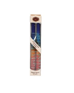 Galilee Style Candles Pair of Shabbat Candles in Orange, Red and Blue Shabat