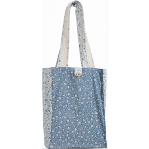 Pomegranate Thick Blue and White Yair Emanuel Book Bag Artistas y Marcas