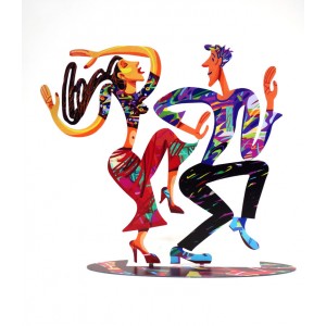 David Gerstein New Dancers Sculpture with Modern Design in Steel David Gerstein Art
