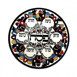 Armenian Ceramic Seder Plate with Jerusalem Motif Casa Judía
