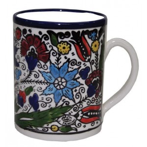 Armenian Ceramic Mug with Floral Scilla Armenia Motif Kitchen Supplies