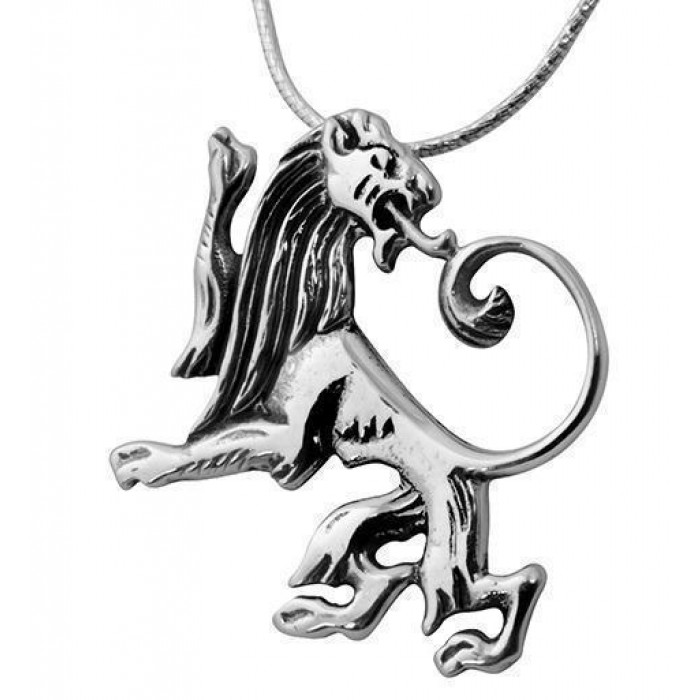 Sterling Silver Lion of Judah Pendant by Rafael Jewelry