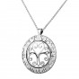 Pendant in Sterling Silver with Hebrew Text and Tree of Life by Rafael Jewelry