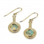 Pendulum 14K Gold Earrings with Roman Glass by Ben Jewelry
