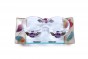 Small Shabbat Tea Light Set with Multi Colored Flower Design and Tray