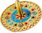 Yair Emanuel Laser Cut Dreidel with Hand Painted Decorations and Hebrew Text