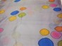 White Silk Scarf with Colorful Circles by Galilee Silks