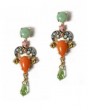 Chandelier Drop Earrings with Colorful Stones by Amaro